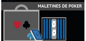 Maletines con fichas y cartas de poker